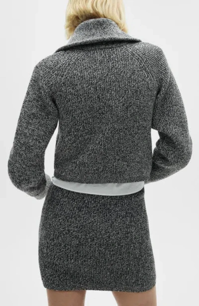 Mango Marled Half Zip Sweater