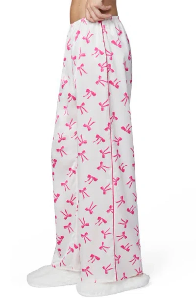 Florence By Mills Bow Satin Pants In Jet Stream Bows | ModeSens