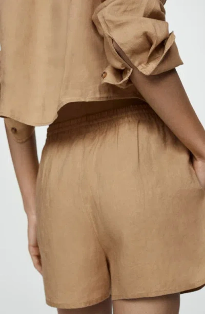 Mango Linen Drawstring Shorts
