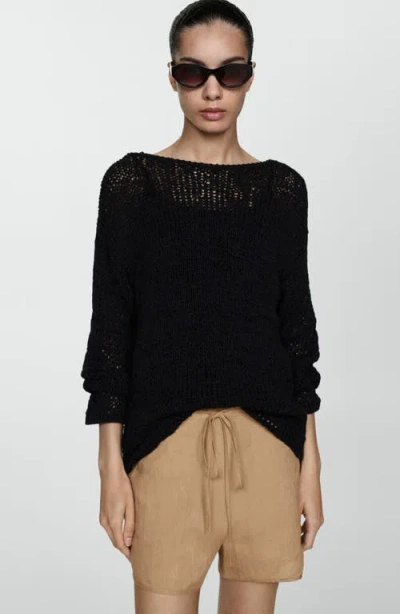Mango Linen Drawstring Shorts
