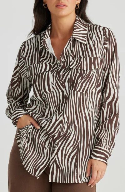 Brave + True Brave+true Enya Zebra Button-up Shirt