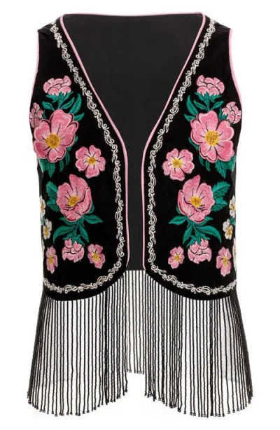 Agua Bendita Otis Nopal Embroidered Cover-up Vest