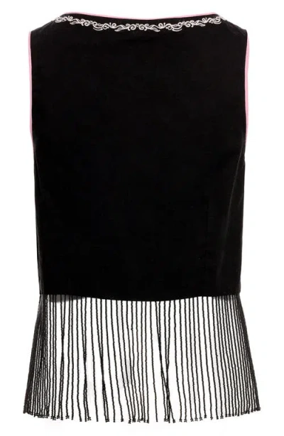 Agua Bendita Otis Nopal Embroidered Cover-up Vest