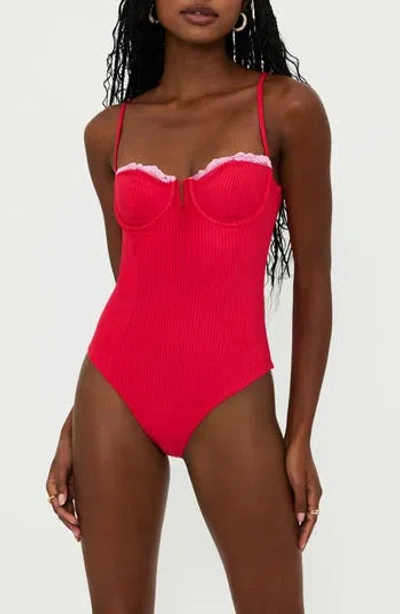 Beach Riot Scarlet One Piece Holly Jolly