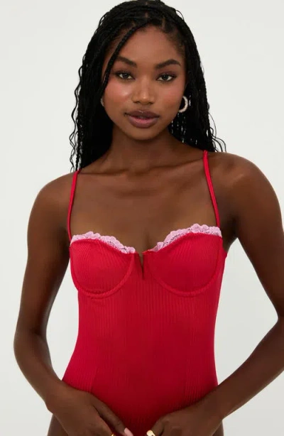 Beach Riot Scarlet One Piece Holly Jolly