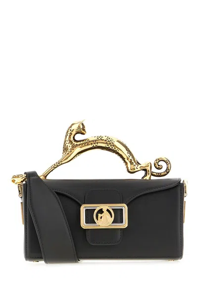 Lanvin Sculptured Jewelry Top Handle Shoulder Bag In Black