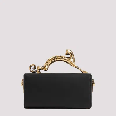 Lanvin Sculptured Jewelry Top Handle Shoulder Bag In Black