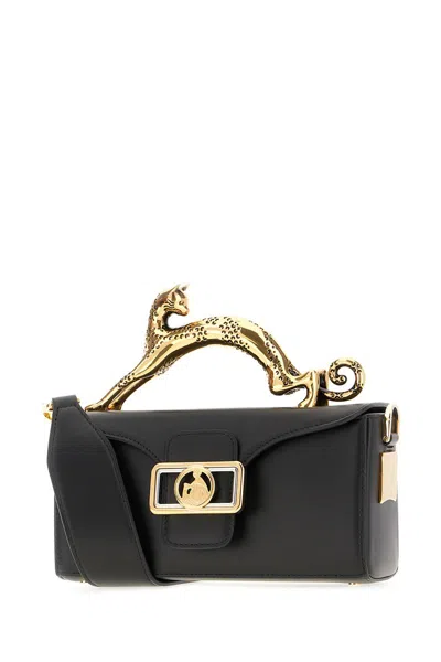 Lanvin Sculptured Jewelry Top Handle Shoulder Bag In Black