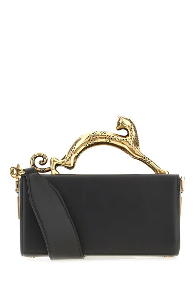 Lanvin Sculptured Jewelry Top Handle Shoulder Bag In Black