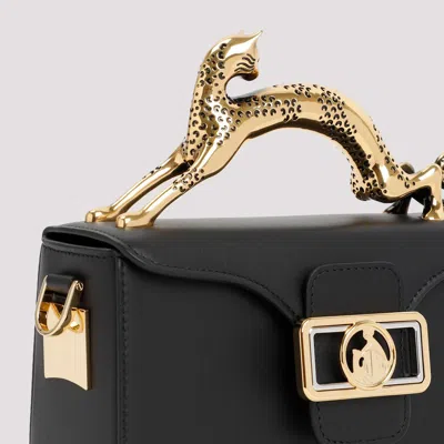 Lanvin Sculptured Jewelry Top Handle Shoulder Bag In Black