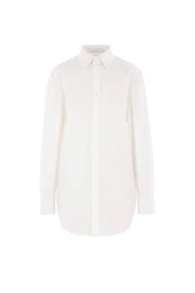 Saint Laurent Camicia In Popeline Bianco  Donna In White