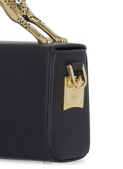 Lanvin Sculptured Jewelry Top Handle Shoulder Bag In Black