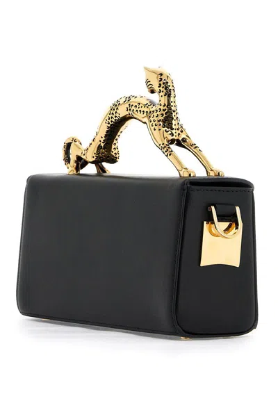 Lanvin Sculptured Jewelry Top Handle Shoulder Bag In Black