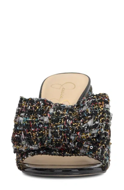 Jessica Simpson Romilda Bow Sandal In Tweed Sparkle