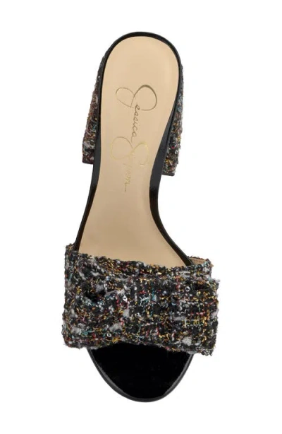 Jessica Simpson Romilda Bow Sandal In Tweed Sparkle