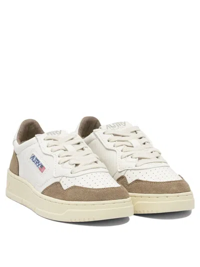 Autry Low Sneaker With Contrast Panels And Perforated Detailing