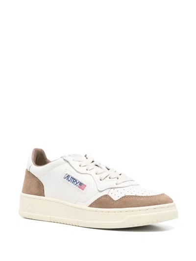 Autry Low Sneaker With Contrast Panels And Perforated Detailing