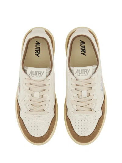 Autry Low Sneaker With Contrast Panels And Perforated Detailing