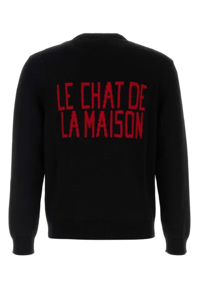Valentino Garavani Sweater With Le Chat De La Maison Patch In Black