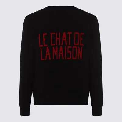 Valentino Garavani Sweater With Le Chat De La Maison Patch In Black