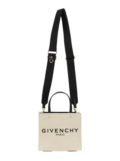 Givenchy Woman Ivory Canvas Mini G-tote Handbag In Neutral