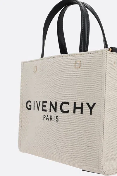 Givenchy Woman Ivory Canvas Mini G-tote Handbag In Neutral