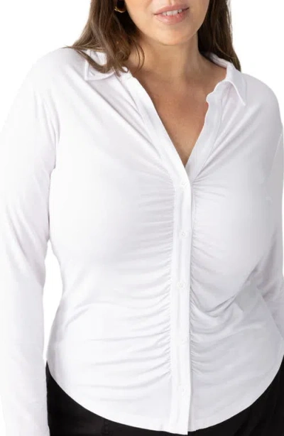 Sanctuary Ruched Collar Cardigan