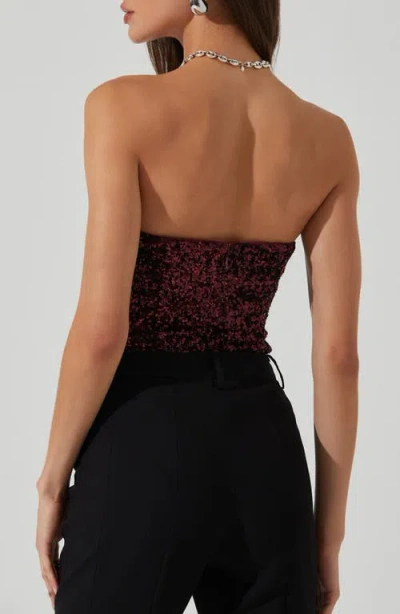 Astr The Label Arista Strapless Sequin Top