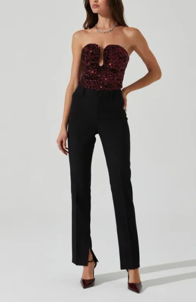 Astr The Label Arista Strapless Sequin Top