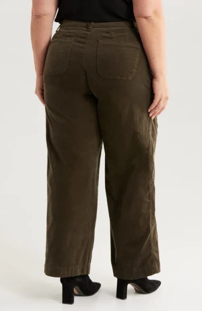 Wit & Wisdom Emma 'ab'solution Patch Pocket High Waist Wide Leg Corduroy Pants