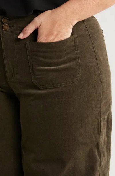 Wit & Wisdom Emma 'ab'solution Patch Pocket High Waist Wide Leg Corduroy Pants