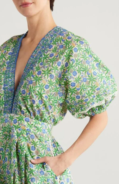 Poupette St Barth Chantal Puff Sleeve Cover-up Jumpsuit