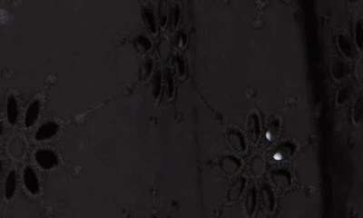 Bobeau Sleeveless Eyelet Top In Black