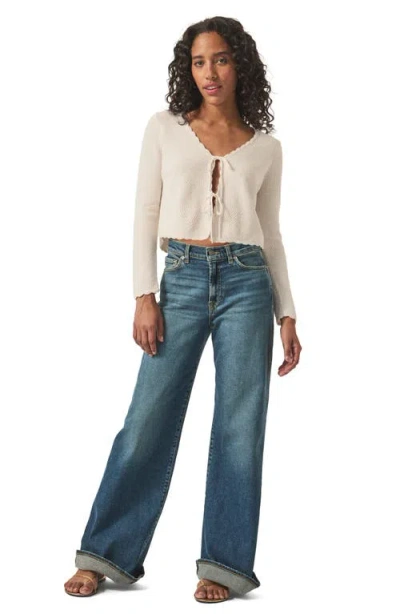 Splendid Wendy Tie Front Cotton & Silk Blend Cardigan