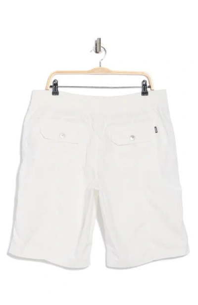 Dkny Peached Poplin Shorts In White