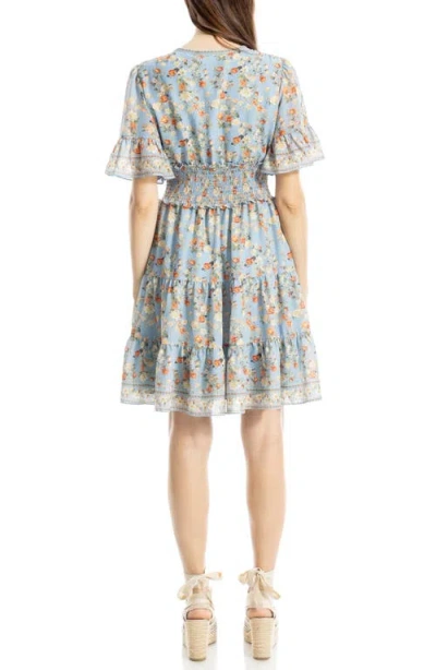 Max Studio Short Bell Sleeve Fit & Flare Dress