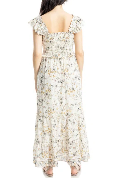 Max Studio Smocked Tiered Maxi Dress