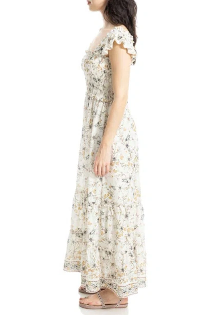 Max Studio Smocked Tiered Maxi Dress