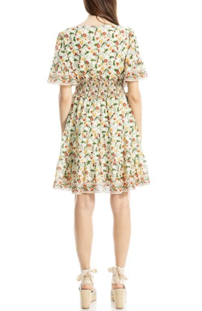 Max Studio Short Bell Sleeve Fit & Flare Dress
