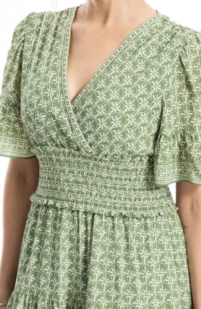 Max Studio Short Bell Sleeve Fit & Flare Dress