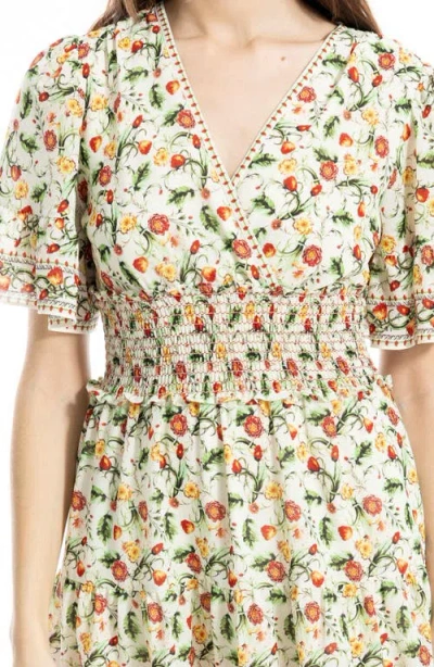 Max Studio Short Bell Sleeve Fit & Flare Dress