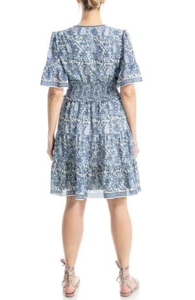 Max Studio Short Bell Sleeve Fit & Flare Dress