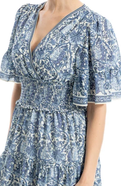 Max Studio Short Bell Sleeve Fit & Flare Dress