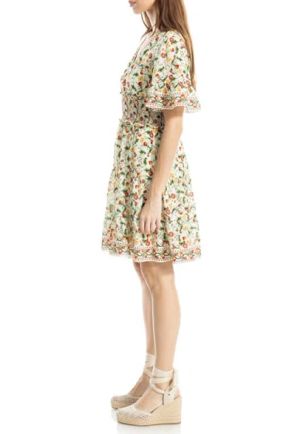 Max Studio Short Bell Sleeve Fit & Flare Dress
