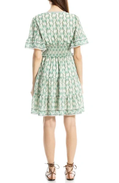 Max Studio Short Bell Sleeve Fit & Flare Dress
