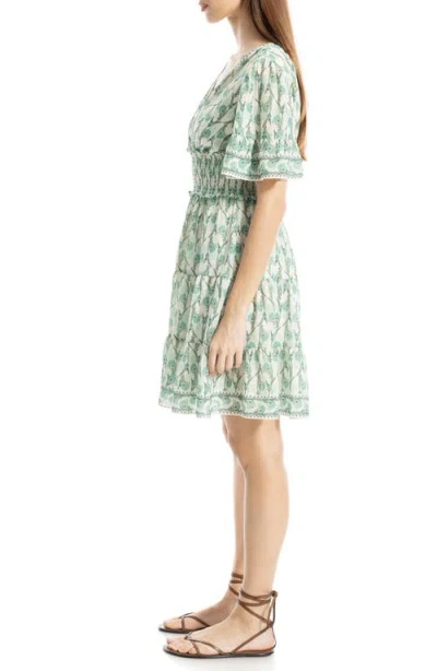Max Studio Short Bell Sleeve Fit & Flare Dress