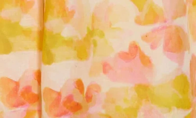 Beivy Floral Tiered Linen Blend Maxi Dress