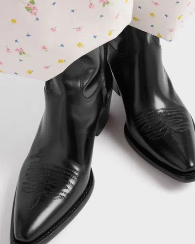 Prada Brushed Leather Booties