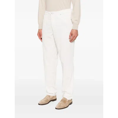 Brunello Cucinelli Cotton Trousers With Belt Loops And Rolled Cuffs