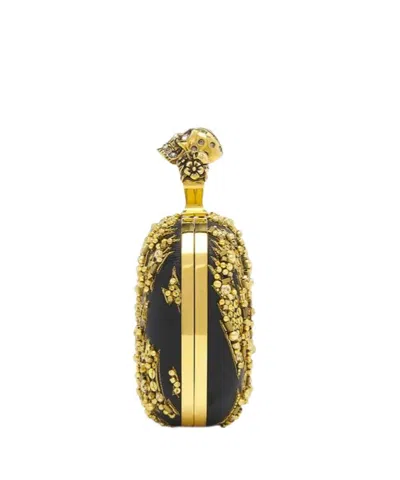 Alexander Mcqueen Embellished Skull Knuckle Clutch Bag